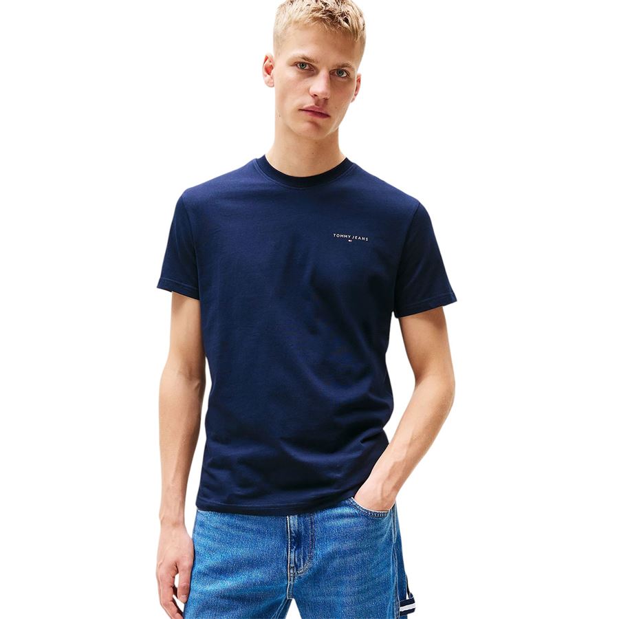 T-shirt manica corta  slim fit con logo da uomo Tommy Jeans | DM0DM21188C1G